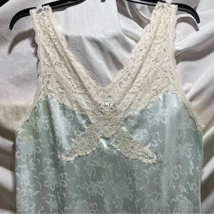 Vintage Christian Dior Baby Blue Satin Nightgown
